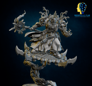 Doom Marine Sorcerer On Flying Disc
