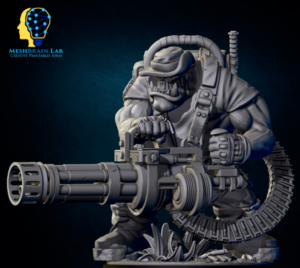 Ork Commando With Minigun